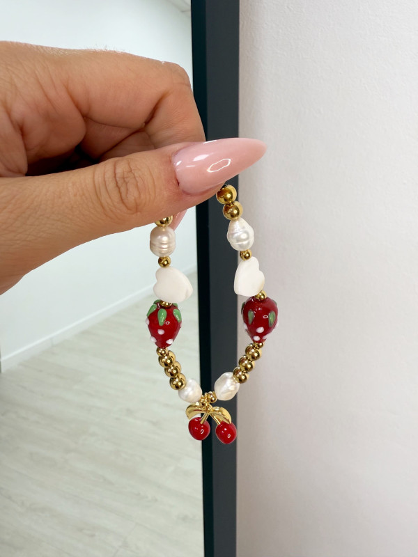 PULSERA CEREZA FRESA