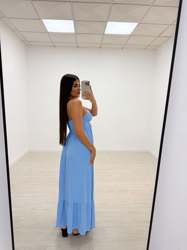 VESTIDO SAFIRA CELESTE