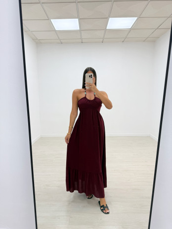 VESTIDO SAFIRA BURDEOS