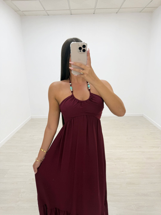 VESTIDO SAFIRA BURDEOS