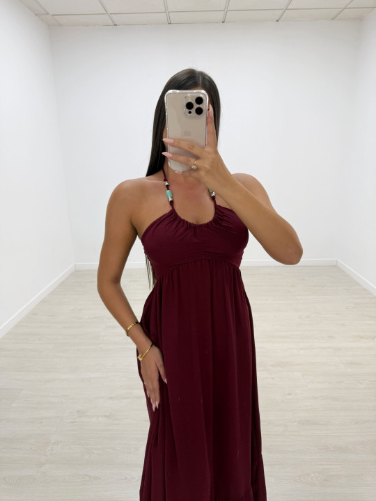 VESTIDO SAFIRA BURDEOS