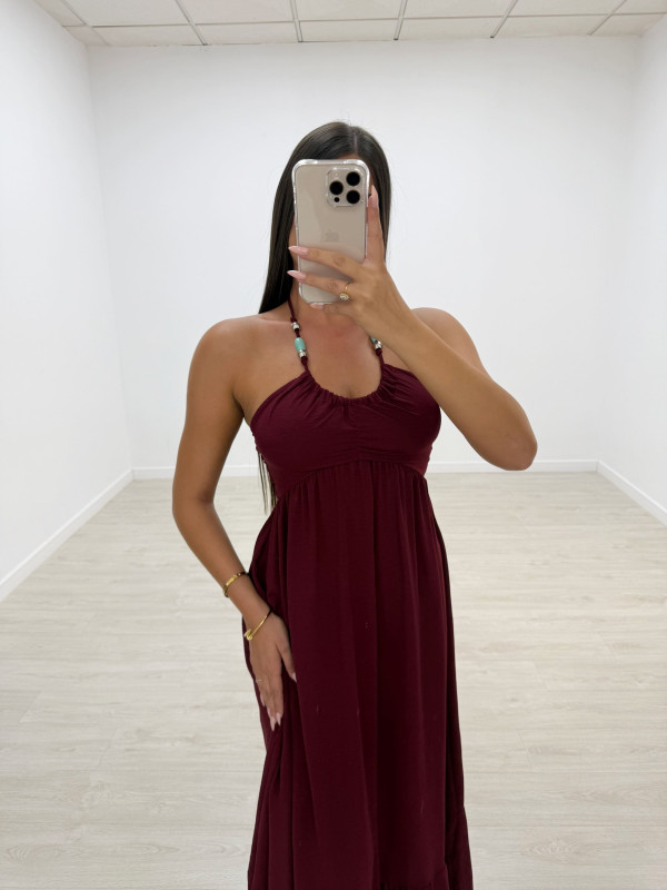 VESTIDO SAFIRA BURDEOS