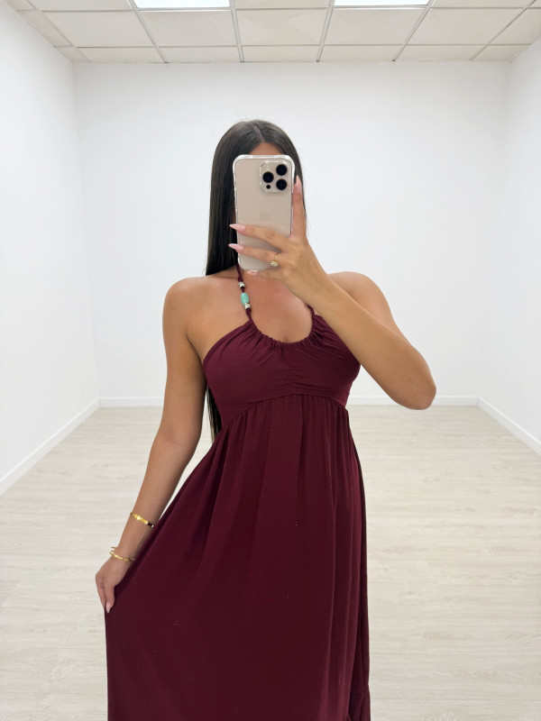VESTIDO SAFIRA BURDEOS