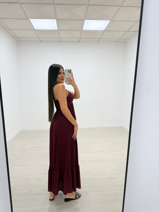 VESTIDO SAFIRA BURDEOS