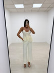 BLUSA TOP GASA BEIGE BLUSA TOP GASA BEIGE