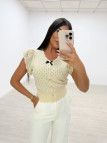 TOP COQUETTE BEIGE
