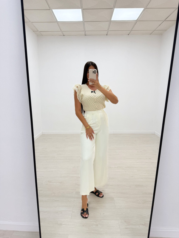 TOP COQUETTE BEIGE