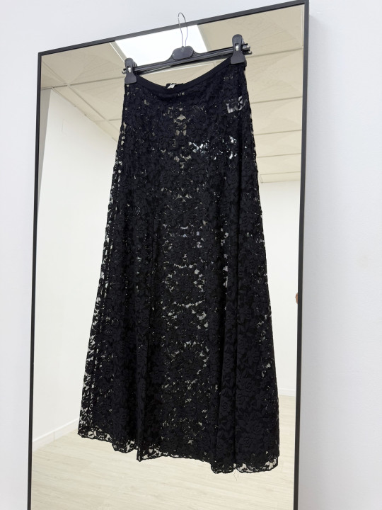 FALDA ENCAJE LUXURY NEGRA
