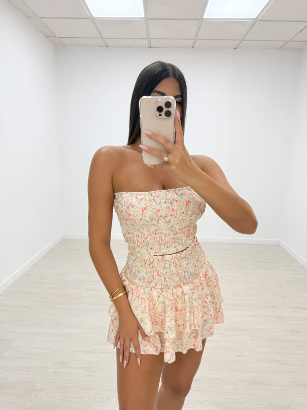 CONJUNTO BANDA ESTAMPADO BEIGE