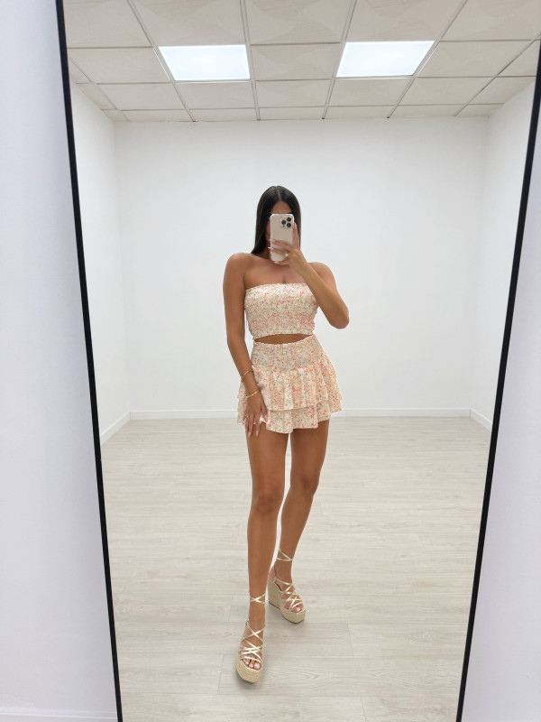 CONJUNTO BANDA ESTAMPADO BEIGE