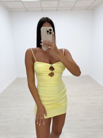 VESTIDO MINI LICRA AMARILLO