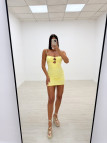 VESTIDO MINI LICRA AMARILLO