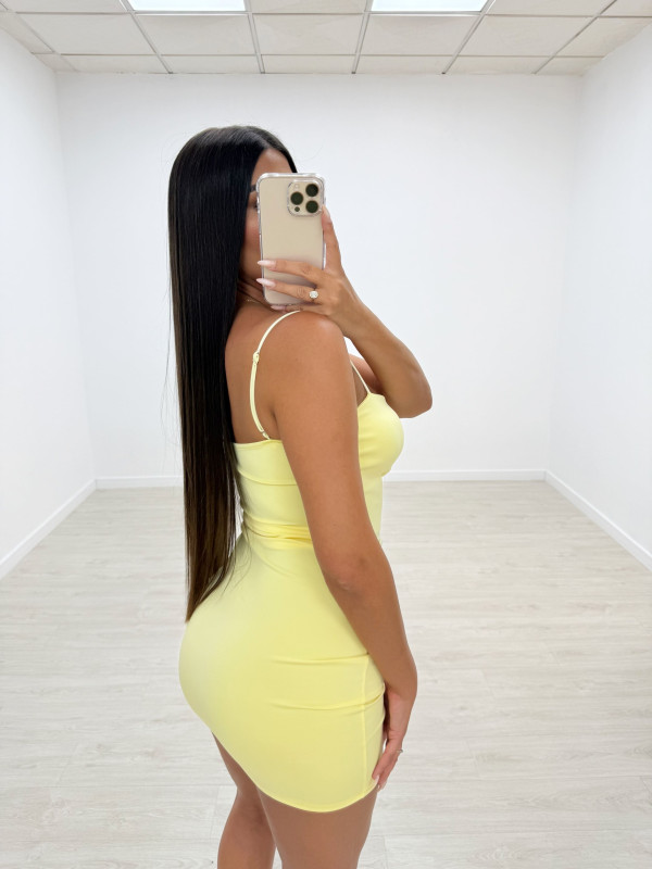 VESTIDO MINI LICRA AMARILLO