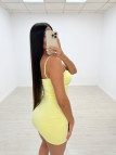 VESTIDO MINI LICRA AMARILLO