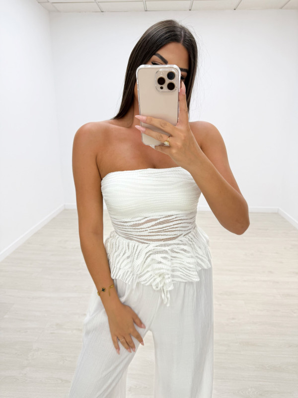 TOP CEBRA PALABRA DE HONOR BLANCO