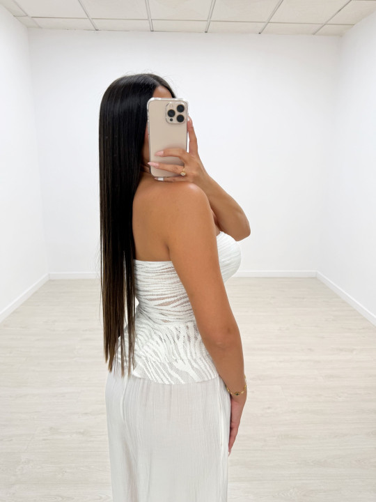 TOP CEBRA PALABRA DE HONOR BLANCO