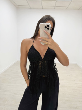 TOP CEBRA FLUIDO NEGRO