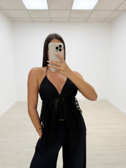 TOP CEBRA FLUIDO NEGRO