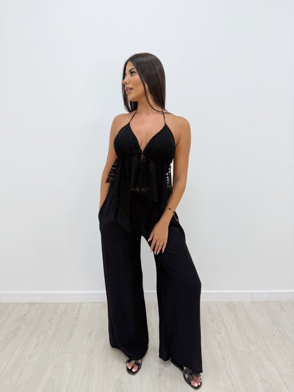 TOP CEBRA FLUIDO NEGRO