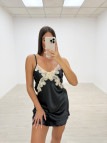 CONJUNTO BATA Y CAMISÓN NEGRO CONJUNTO BATA Y CAMISÓN NEGRO