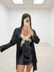 CONJUNTO BATA Y CAMISÓN NEGRO CONJUNTO BATA Y CAMISÓN NEGRO