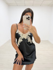 CONJUNTO BATA Y CAMISÓN NEGRO CONJUNTO BATA Y CAMISÓN NEGRO