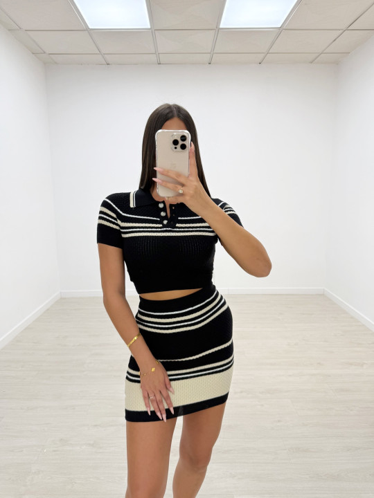 copy of CONJUNTO PUNTO MINI RAYAS NEGRO