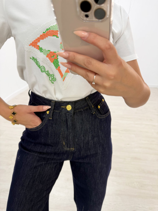 CAMISETA LV MONOGRAM BLANCA