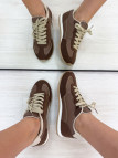 ZAPATILLA COMBINADA MARRÓN-BEIGE ZAPATILLA COMBINADA MARRÓN-BEIGE