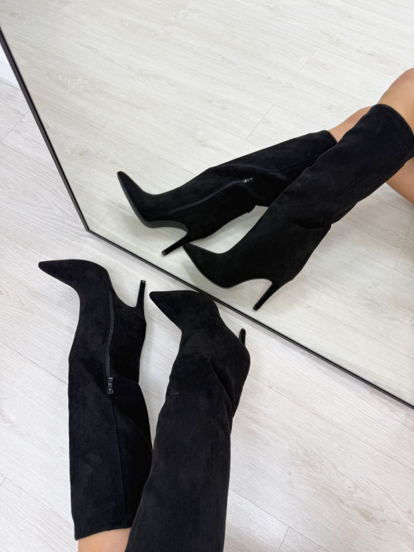 BOTAS TACÓN ANTE NEGRAS