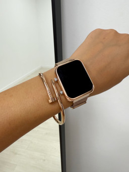 copy of RELOJ DIGITAL CUADRADO ORO ROSADO