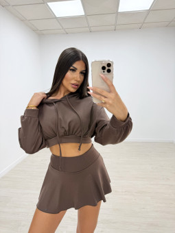 CONJUNTO ARANTXA FALDA MARRÓN