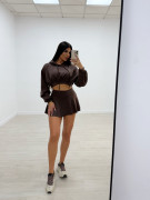 CONJUNTO ARANTXA FALDA MARRÓN