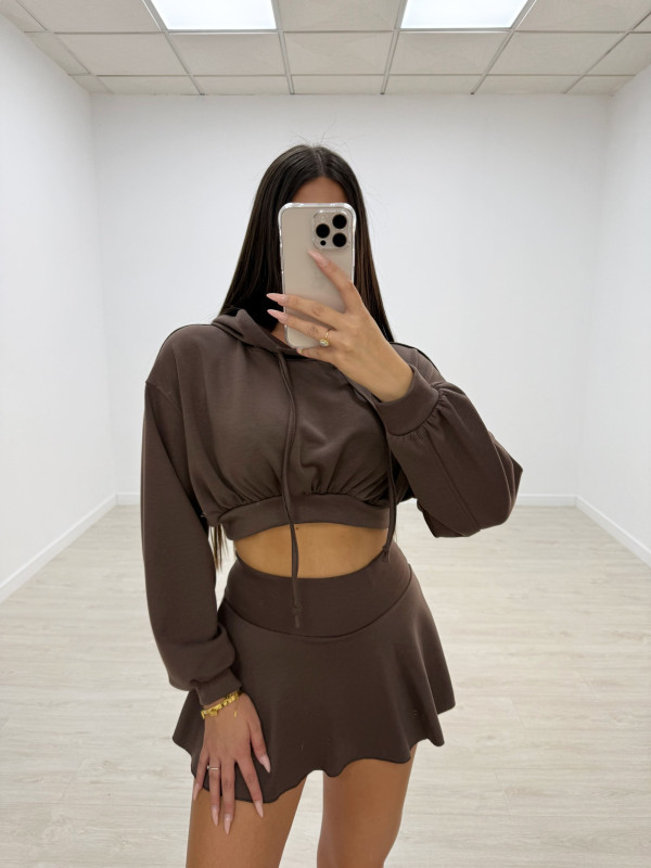 CONJUNTO ARANTXA FALDA MARRÓN