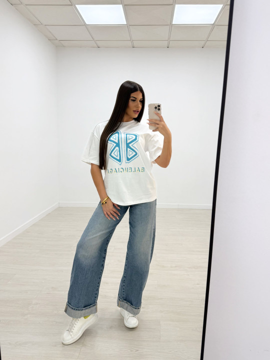 CAMISETA BALENC BB AZUL-BLANCA CAMISETA BALENC BB AZUL-BLANCA