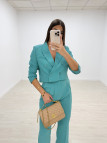 TRAJE CROP TURQUESA