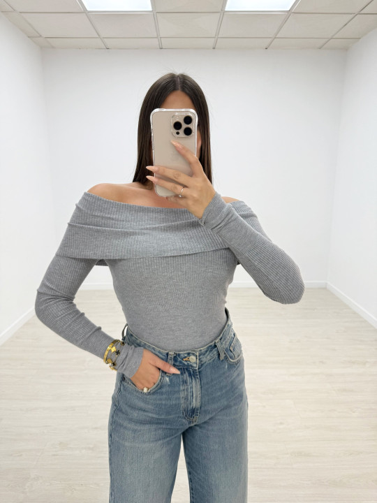 JERSEY BARDOT GRIS JERSEY BARDOT GRIS