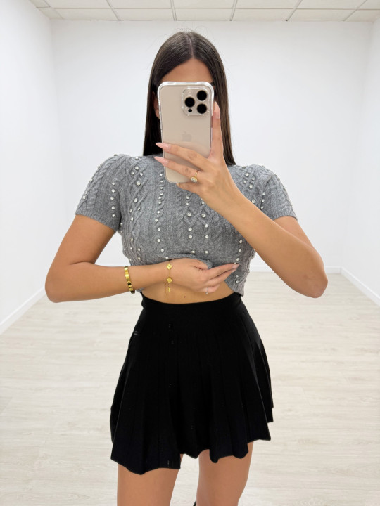 FALDA MINI PUNTO NEGRA