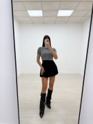 FALDA MINI PUNTO NEGRA