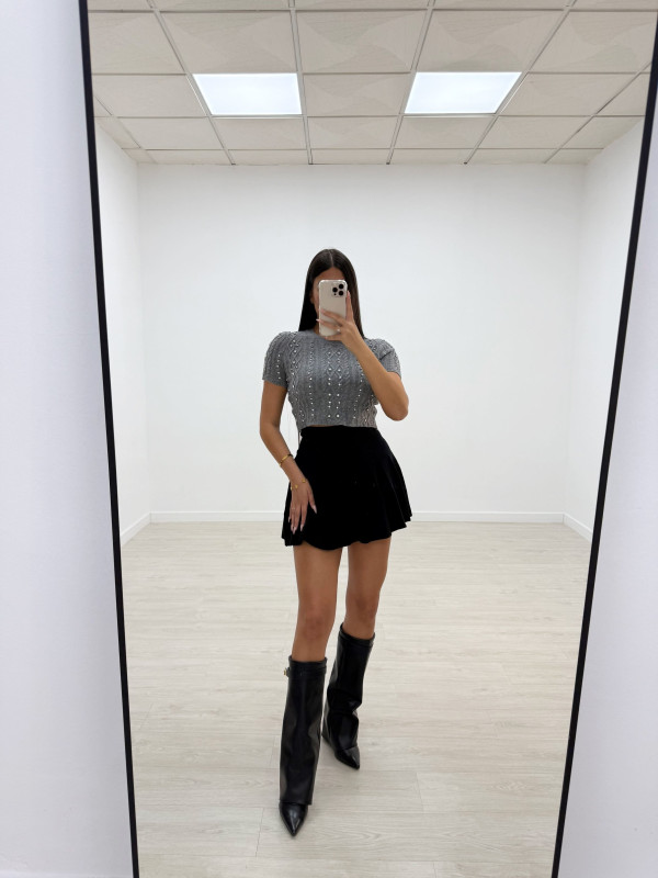 FALDA MINI PUNTO NEGRA