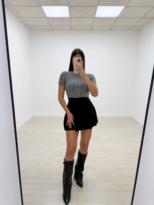 FALDA MINI PUNTO NEGRA