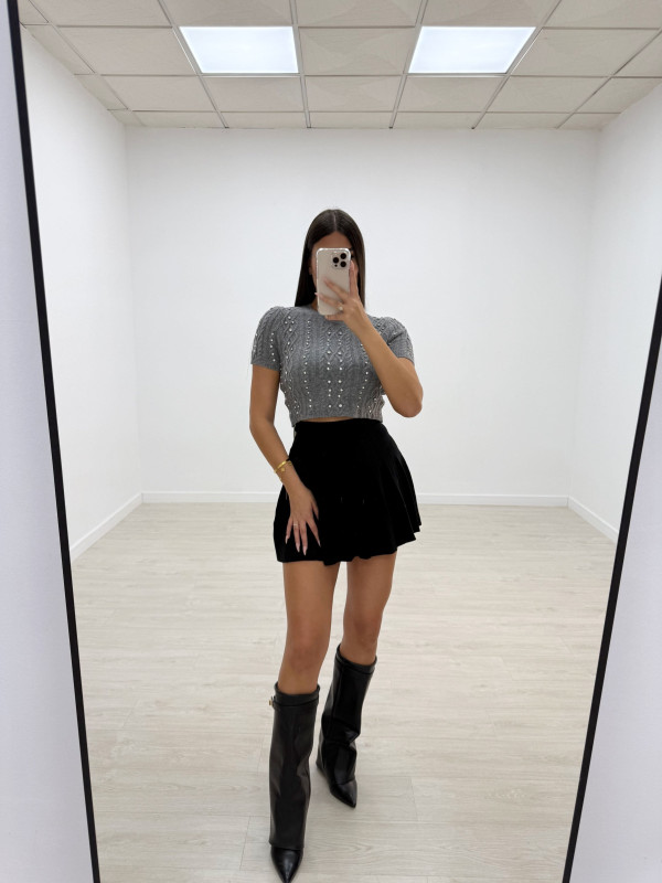 FALDA MINI PUNTO NEGRA
