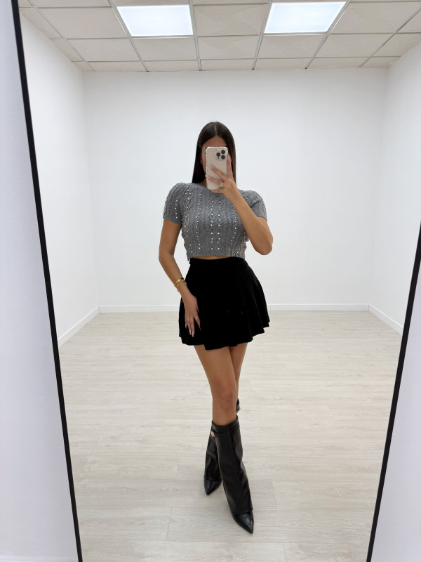 FALDA MINI PUNTO NEGRA