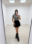 FALDA MINI PUNTO NEGRA