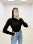 CAMISETA ASIMÉTRICA BRILLO NEGRA