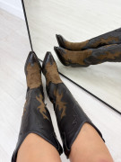 BOTAS COWBOY COMBINADAS MARRÓN