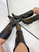 BOTAS COWBOY COMBINADAS MARRÓN