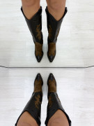 BOTAS COWBOY COMBINADAS MARRÓN