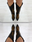 BOTAS COWBOY COMBINADAS MARRÓN BOTAS COWBOY COMBINADAS MARRÓN