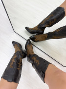 BOTAS COWBOY COMBINADAS MARRÓN